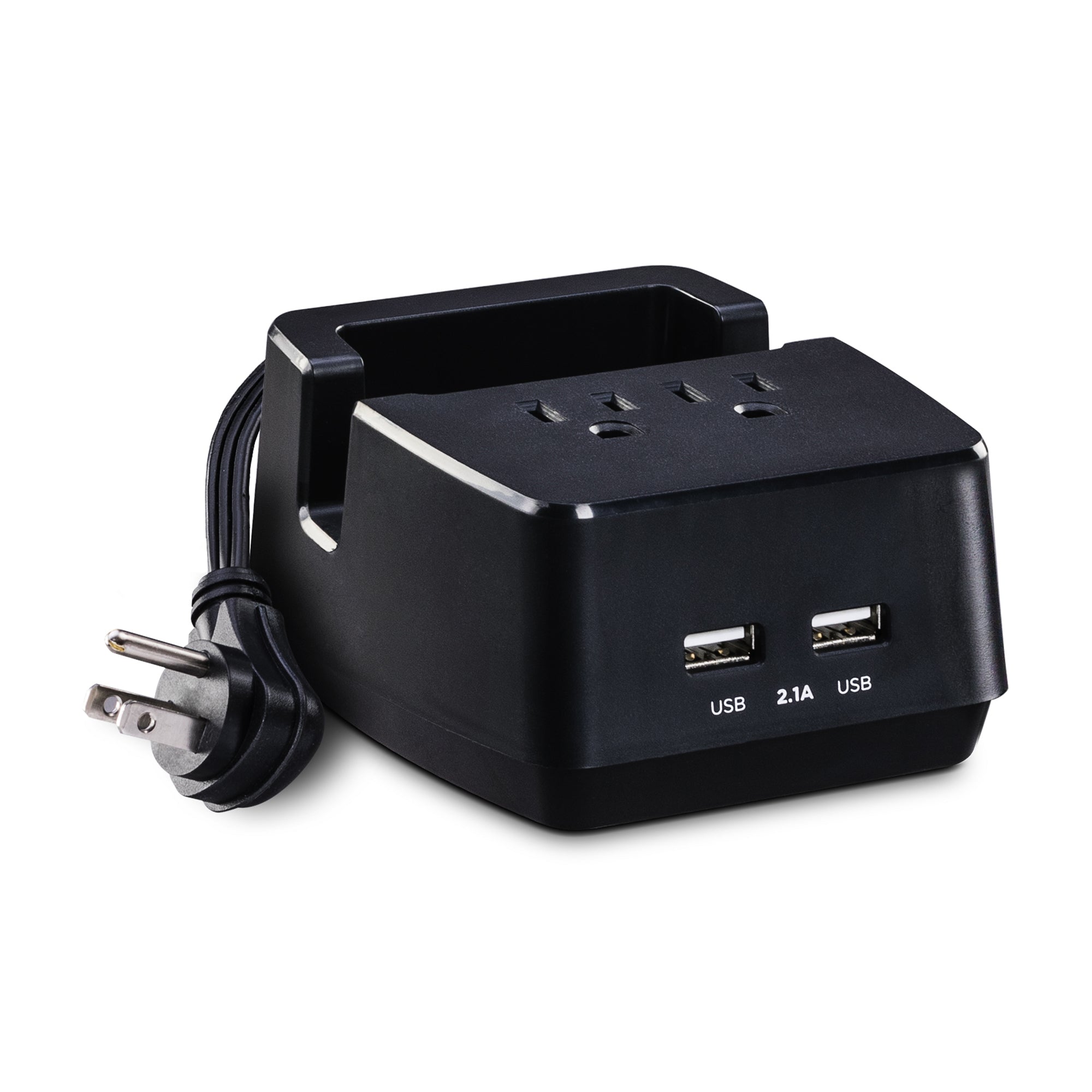 Cyber Power - PS205U - Dual Power Station 2-Outlets with 2-2.1A USB Charging Ports and 5FT Cord