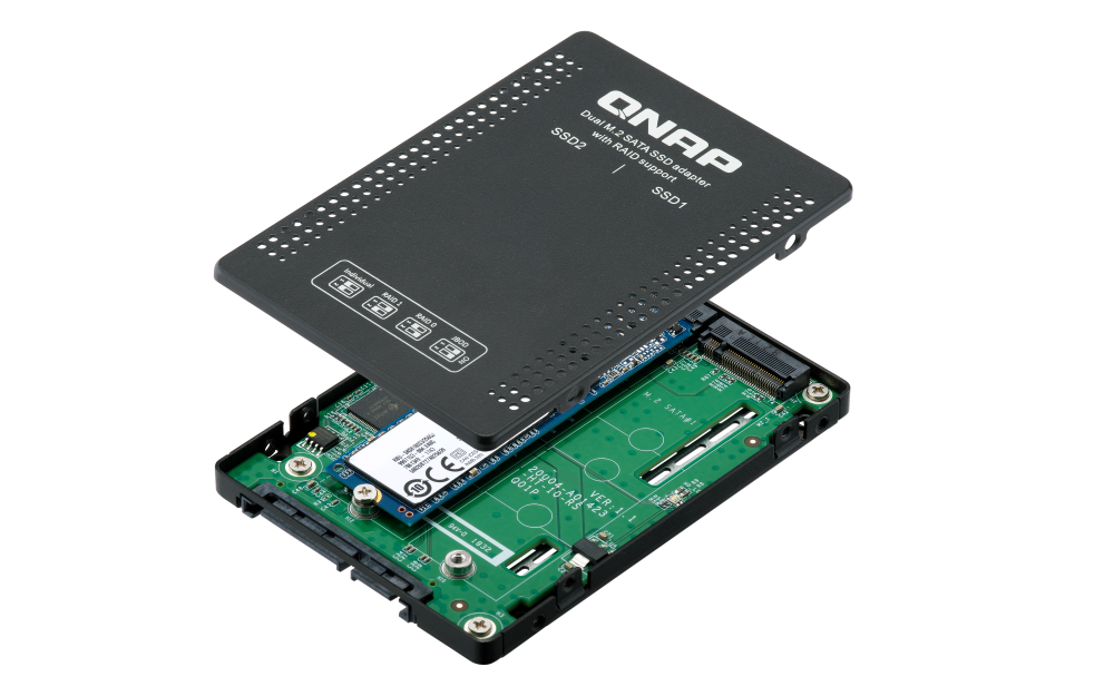 QNAP - QDA-A2MAR - Dual M.2 2280 SATA to 2.5