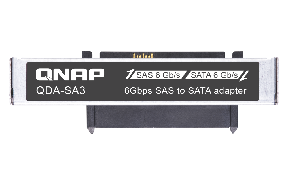 QNAP - QDA-SA3-4PCS - 6 Gbps 2.5-inch SAS to SATA drive adapter in 2.5-inch drive form factor for dual controller servers