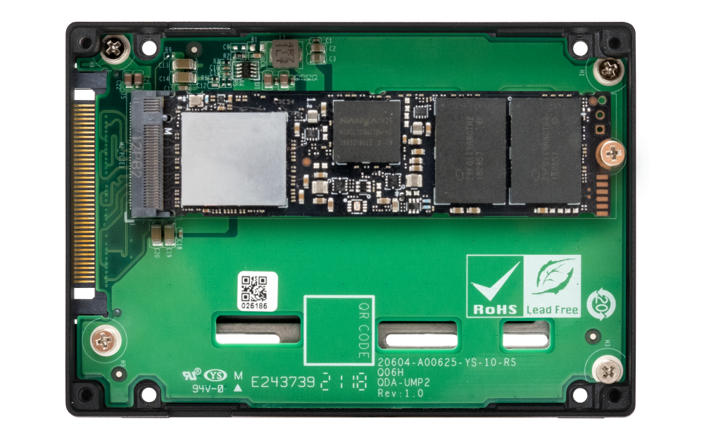 QNAP - QDA-UMP4 - M.2 2280 PCIe NVMe Gen4 x4 to U.2 PCIe NVMe Gen4 x4 converter/adapter (Backwards compatible with PCIe Gen3)