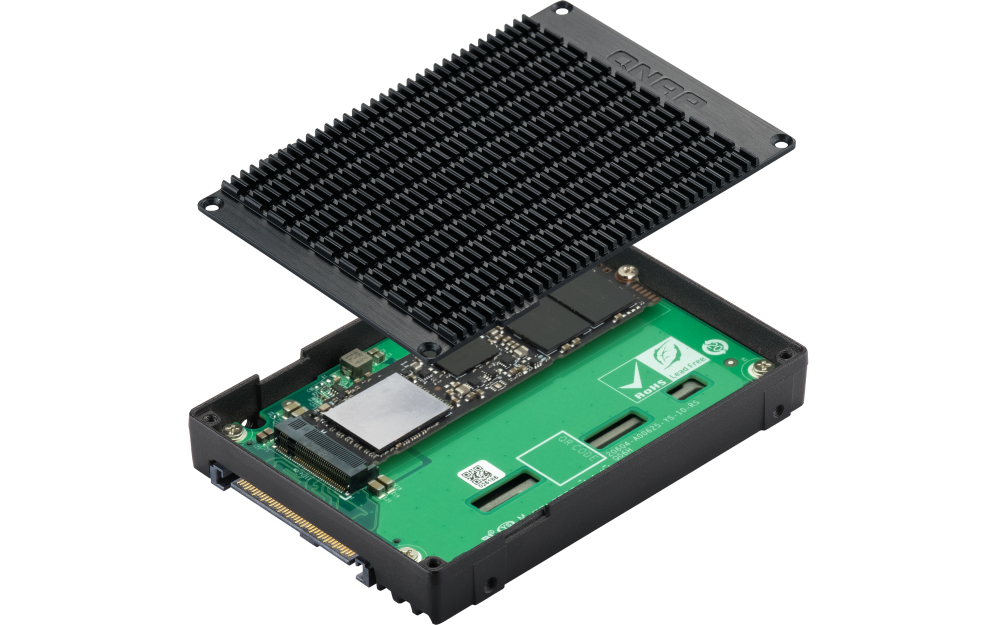 QNAP - QDA-UMP4 - M.2 2280 PCIe NVMe Gen4 x4 to U.2 PCIe NVMe Gen4 x4 converter/adapter (Backwards compatible with PCIe Gen3)