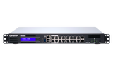 QNAP - QGD-1600P-8G-US - QNAP 16-port 1GbE Switch with 2 RJ45 and SFP+ Combo Port with Intel Celeron Processor and 8GB RAM