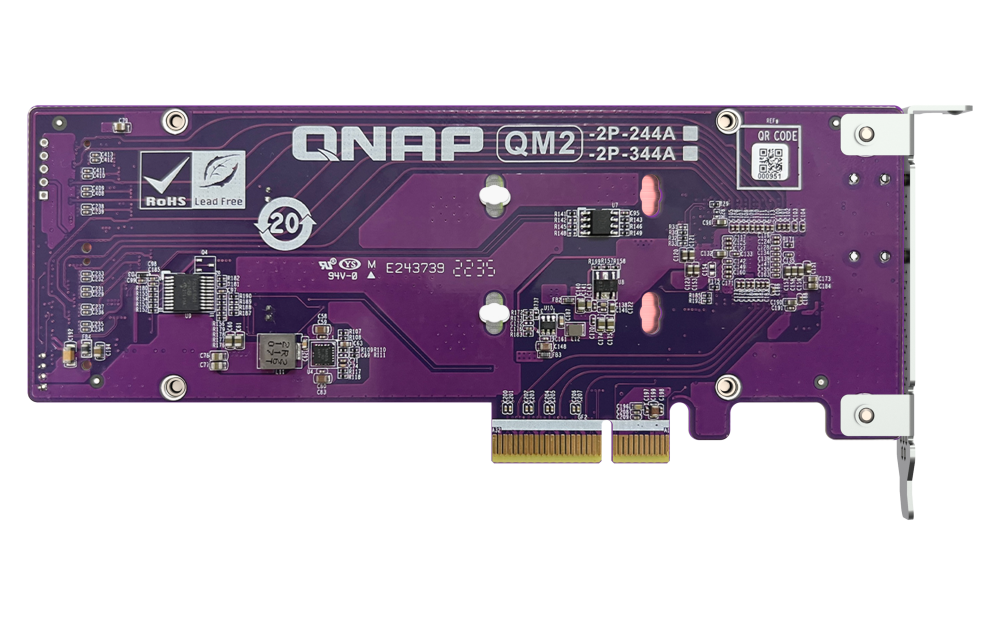 QNAP - QM2-2P-384A - Dual M.2 PCIe SSD Expansion Card