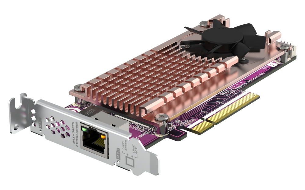 QNAP - QM2-2P10G1TB - QM2 Series, 2 x PCIe 2280 M.2 SSD Slots, PCIe Gen3 x 8