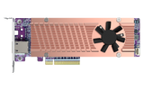 QNAP - QM2-2P410G1T - QM2 series, 2 x PCIe 2280 M.2 SSD slots, PCIe Gen4 x 8, 1 x AQC113C 10GbE NBASE-T port 