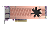 QNAP - QM2-2P410G2T - QM2 Series, 2 x PCIe 2280 M.2 SSD Slots, PCIe Gen4 x 8, 2 x AQC113C 10GbE NBASE-T port 