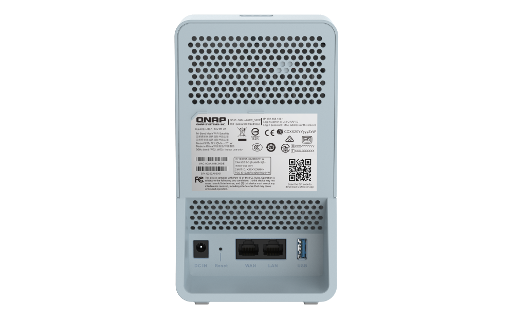 QNAP - QMiro-201W-US - QNAP QMiro-201W Tri-Band AC2200 Mesh WiFi SD-WAN Router