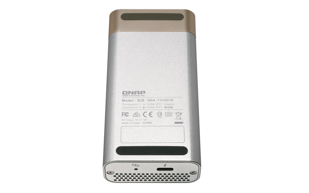 QNAP - QNA-T310G1S - Single port Thunderbolt3 to single port 10GbE SFP+ adapter, bus powered