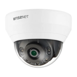Hanwha - QND-6012R1 - Wisenet Q network indoor dome camera, 2MP @ 30fps, 2.8mm fixed focal lens (113°), triple codec H.265/H.264/MJPEG with Wisestream II, 120dB WDR, IR LEDs range 65', defocus detection, hallway View, no audio in/out, built-in SD car