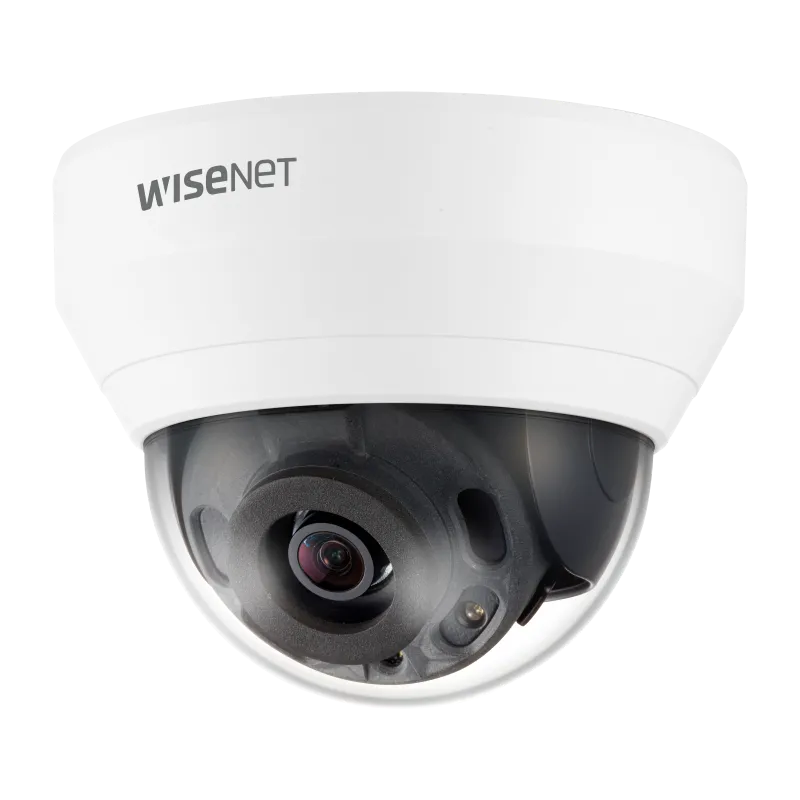 Hanwha - QND-6022R1 - Wisenet Q network indoor dome camera, 2MP @ 30fps, 4.0mm fixed focal lens (87°), triple codec H.265/H.264/MJPEG with Wisestream II, 120dB WDR, IR LEDs range 65', defocus detection, hallway View, no audio in/out, built-in SD card