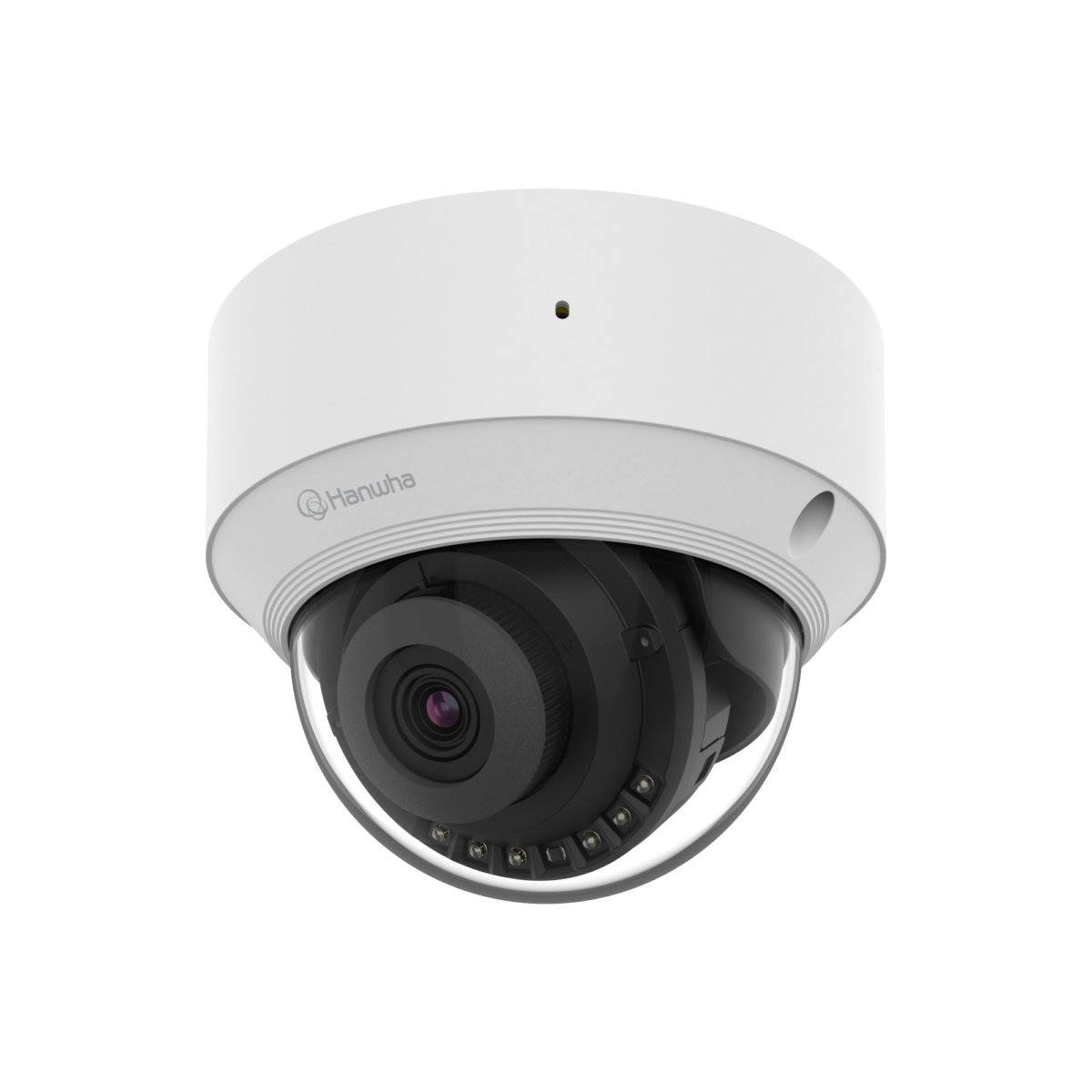 Hanwha - QND-C8013R - Wisenet Q network indoor dome camera, 5MP @ 30fps, fix lens 3mm (H:100°/V: 73°), triple codec H.265/H.264/MJPEG with WiseStream III technology, WiseNRⅡ(Based on AI engine), WDR 120dB, IR viewable length 25m(82.02ft), built-in mi