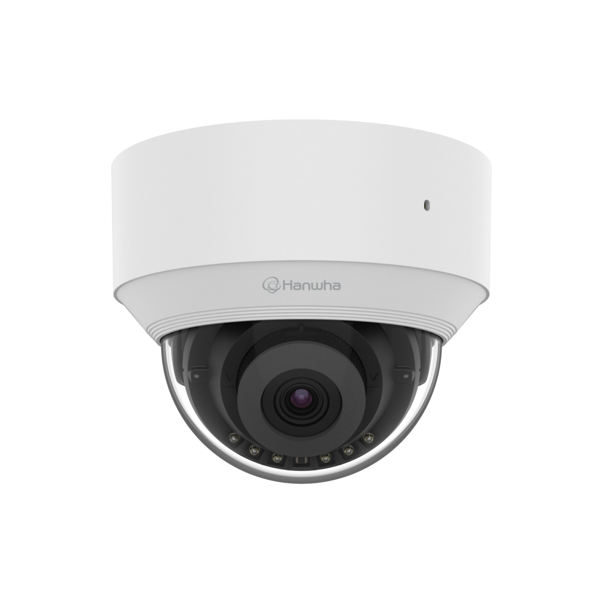 Hanwha - QND-C8013R - Wisenet Q network indoor dome camera, 5MP @ 30fps, fix lens 3mm (H:100°/V: 73°), triple codec H.265/H.264/MJPEG with WiseStream III technology, WiseNRⅡ(Based on AI engine), WDR 120dB, IR viewable length 25m(82.02ft), built-in mi