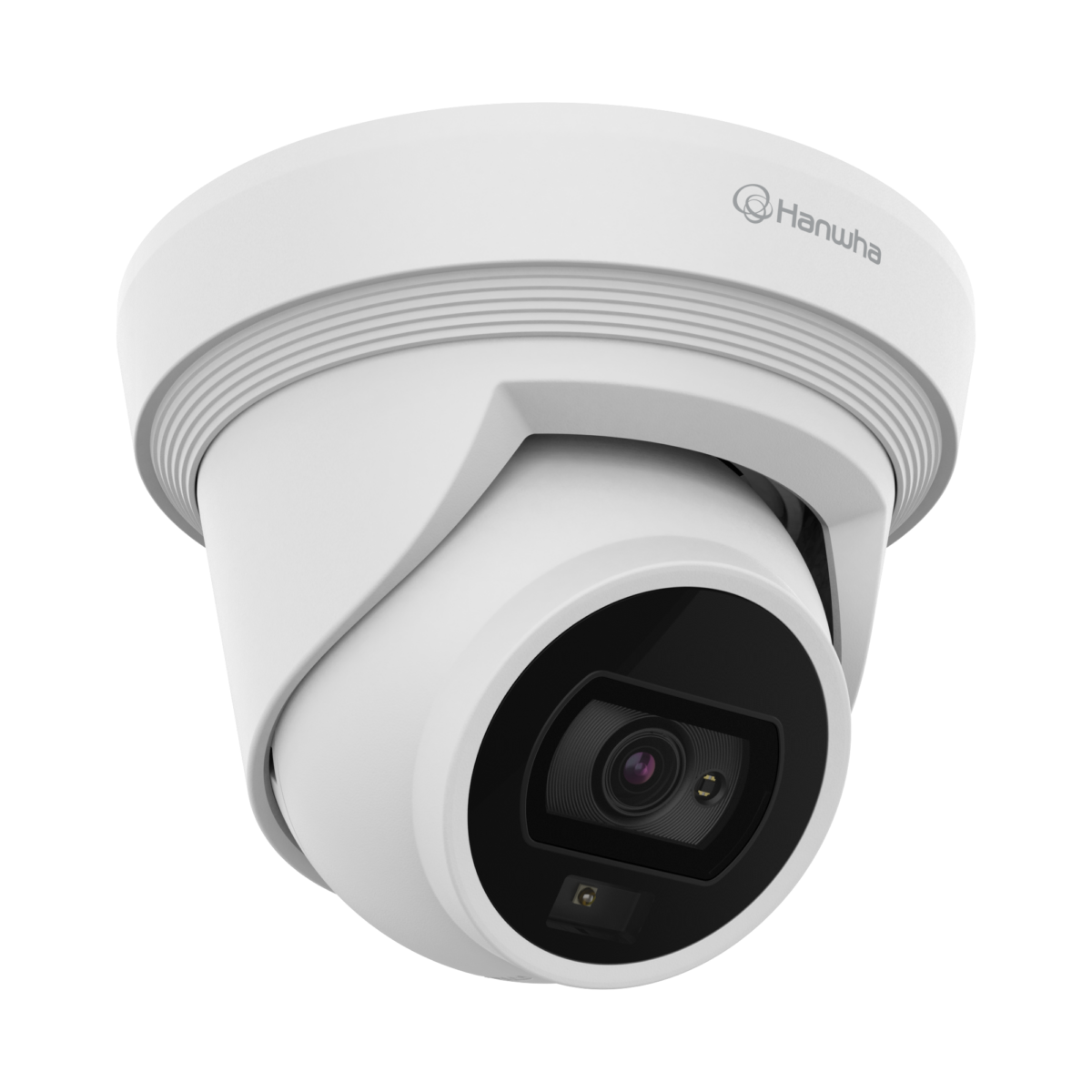 Hanwha - QNE-C8013RL - Wisenet Q network outdoor flat-eye camera, 5MP @ 30fps, 3mm fixed focal lens (H: 97° / V: 53°), triple codec H.265/H.264/MJPEG with Wisestream III, 120dB WDR, Dual Light – White LED range 30m (98ft), IR viewable length 30m (98f