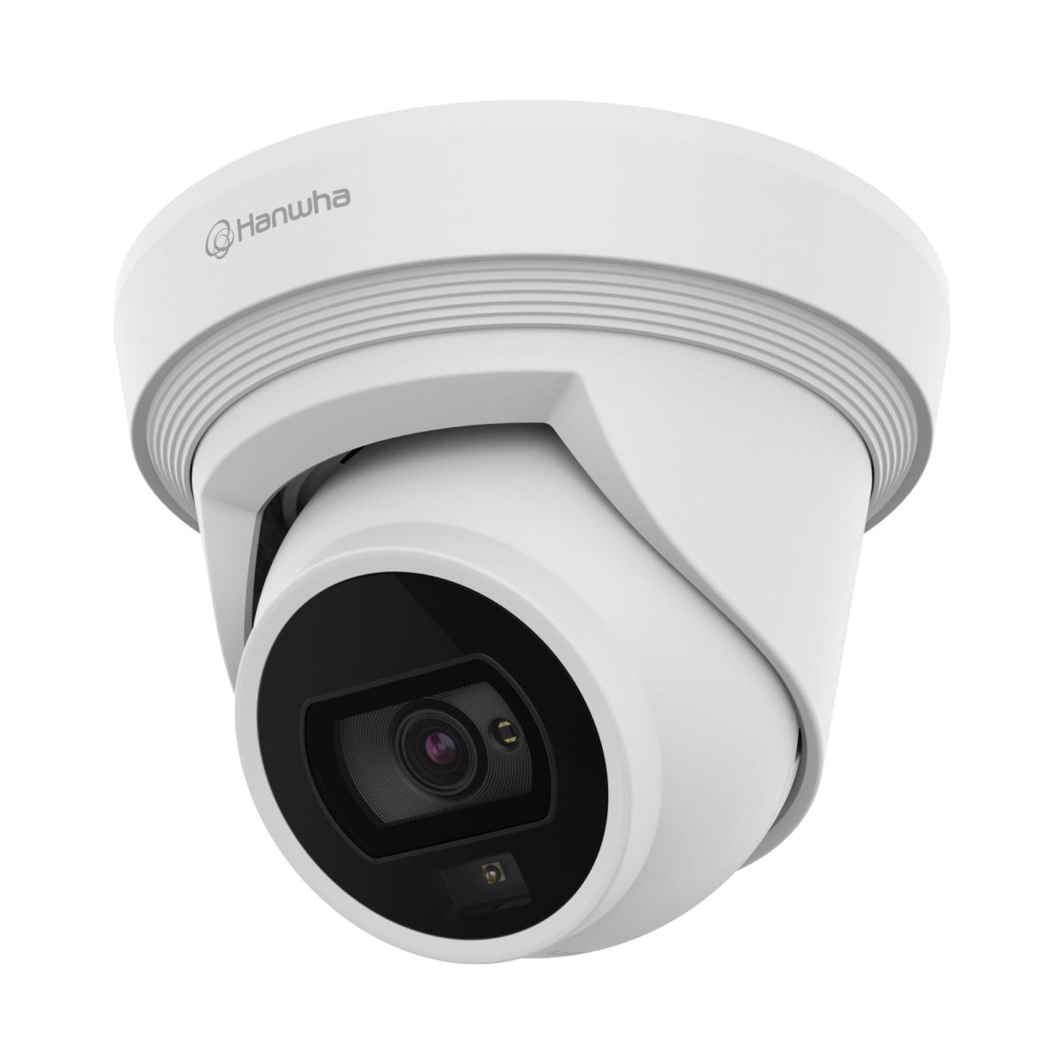 Hanwha - QNE-C8013RL - Wisenet Q network outdoor flat-eye camera, 5MP @ 30fps, 3mm fixed focal lens (H: 97° / V: 53°), triple codec H.265/H.264/MJPEG with Wisestream III, 120dB WDR, Dual Light – White LED range 30m (98ft), IR viewable length 30m (98f