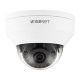 Hanwha - QNV-7022R - Wisenet Q network outdoor vandal dome camera, 4MP @30fps, 4mm fixed focal lens (78°), triple codec H.265/H.264/MJPEG with Wisestream II, 120dB WDR, IR LEDs range 82', motion detection, tampering, defocus detection, hallway View, 