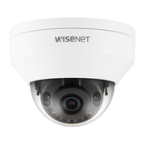 Hanwha - QNV-7032R - Wisenet Q network outdoor vandal dome camera, 4MP @30fps, 6mm fixed focal lens (49°), triple codec H.265/H.264/MJPEG with Wisestream II, 120dB WDR, IR LEDs range 98', motion detection, tampering, defocus detection, hallway View, 