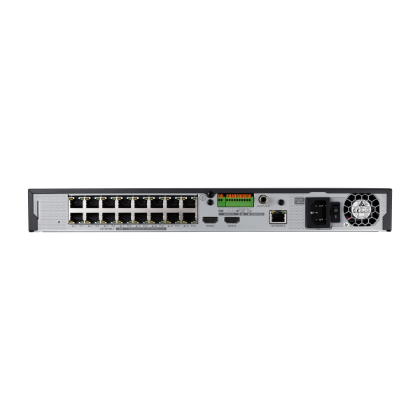 Hanwha - QRN-1630S-4TB - 16CH NVR 4TB with 16 PoE Ports (POE Budget 130W) with 8MP Camera Support