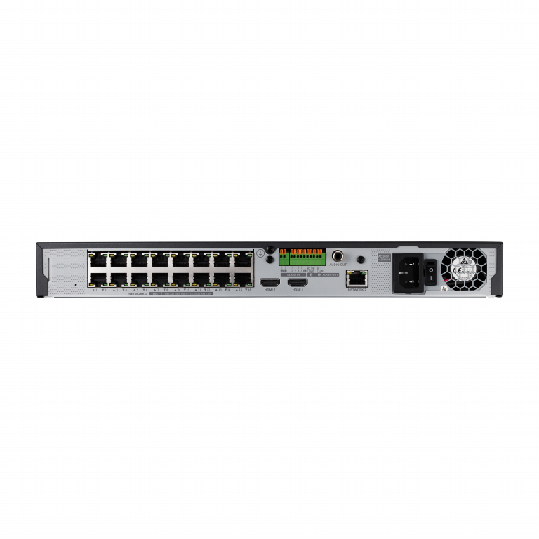 Hanwha - QRN-1630S-8TB  - 16CH NVR 8TB with 16 PoE Ports (POE Budget 130W) with 8MP Camera Support