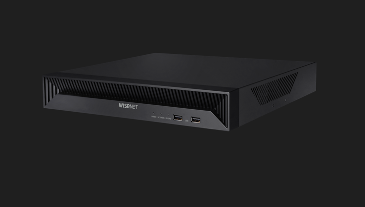 Hanwha - QRN-830S-4TB - 8CH NVR 4TB with 8 PoE Ports (PoE Budget 65W) with 8MP Camera Support. H.265, H.264, MJPEG, 1 fixed internal SATA HDDs (up to 6TB). 80Mbps Network camera recording, Dual Stream recording option, HDMI Outputs with local 4K disp