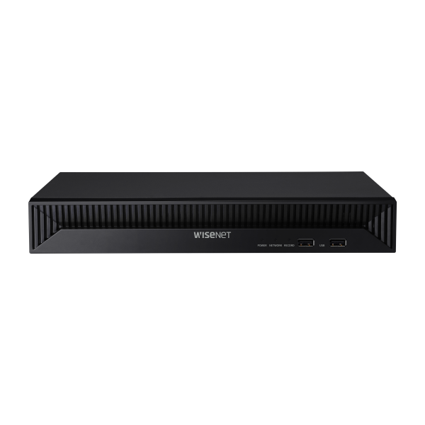 Hanwha - QRN-830S-4TB - 8CH NVR 4TB with 8 PoE Ports (PoE Budget 65W) with 8MP Camera Support. H.265, H.264, MJPEG, 1 fixed internal SATA HDDs (up to 6TB). 80Mbps Network camera recording, Dual Stream recording option, HDMI Outputs with local 4K disp