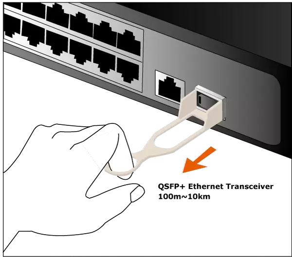 PLANET - QSFP-40G-SR4 - 40GBASE-SR4 QSFP+ Fiber Transceiver (Multimode, MPO, 850nm, DDM) - 100m