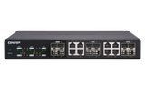 QNAP - QSW-1208-8C-US - QNAP QSW-1208-8C 12-Port Unmanaged 10GbE Switch. Twelve 10GbE SFP+ Ports with Shared Eight 10GBASE-T Ports