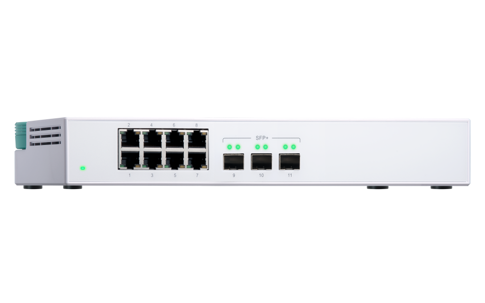 QNAP - QSW-308S-US - QNAP QSW-308S 3-port 10GbE SFP+ and 8-port Gigabit Unmanaged Switch