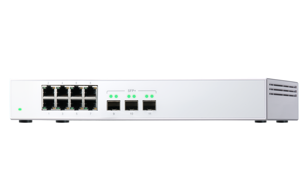 QNAP - QSW-308S-US - QNAP QSW-308S 3-port 10GbE SFP+ and 8-port Gigabit Unmanaged Switch