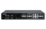 QNAP - QSW-M1204-4C-US - QNAP QSW-M1204-4C, Management Switch, 12 port of 10GbE Port Speed, 8 Port SFP+, 4 port  SFP+/ NBASE-T Combo, Support for 5-speed auto negotiation (10G/5G/2.5G/1G/100M)