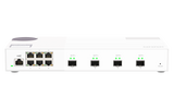 QNAP - QSW-M2106-4S-US - QNAP QSW-M408S 6-port Layer 2 managed switch. 6 x 2.5GbE (1G/100M) ports and 4 x 10G SFP+ Ports. Easy Management with Web Browser