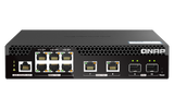 QNAP - QSW-M2106PR-2S2T-US - QNAP Half-Rackmount Switch QSW-M2106PR-2S2T-US, Management Switch, 6 port 2.5Gbps with PoE 802.3bt(90W)