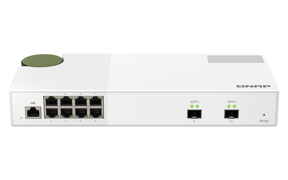 QNAP - QSW-M2108-2S-US - QNAP QSW-M2108-2S, Management Switch, 8 port 2.5Gbps, 2 port 10Gbps SFP+. Easy Management with Web Browser