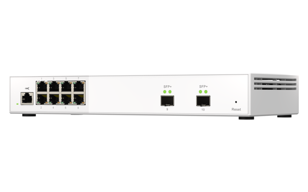 QNAP - QSW-M2108-2S-US - QNAP QSW-M2108-2S, Management Switch, 8 port 2.5Gbps, 2 port 10Gbps SFP+. Easy Management with Web Browser