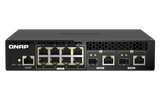QNAP - QSW-M2108R-2C-US - QNAP Rackmount Switch QSW-M2108-2C, Management Switch, 8 port 2.5Gbps, 2 port 10Gbps SFP+/ NBASE-T Combo. Easy Management with Web Browser