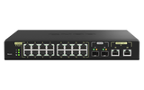QNAP - QSW-M2116P-2T2S-US - QNAP Racmount Switch QSW-M2116P-2T2S-US, Management PoE Switch, 16 Port of 2.5Gbps Auto Negotiation (2.5G/1G/100M) with 802.3at(30W)