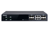 QNAP - QSW-M804-4C-US - QNAP QSW-M804-4C, Management Switch, 8 Port of 10GbE Port Speed, 4 port SFP+, 4 port  SFP+/ NBASE-T Combo, Support for 5-speed Auto Negotiation (10G/5G/2.5G/1G/100M)