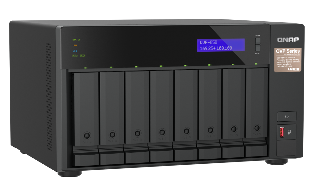 QNAP - QVP-85B-US - 6-bay high-performance NVR for SMBs and SOHO