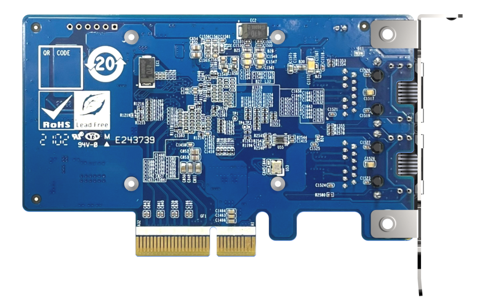 QNAP - QXG-10G2T-X710 - Dual-port (10GBASE-T) 10GbE network expansion card, Intel X710, PCIe Gen3 x4
