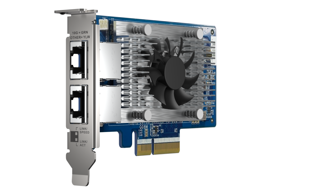QNAP - QXG-10G2T-X710 - Dual-port (10GBASE-T) 10GbE network expansion card, Intel X710, PCIe Gen3 x4