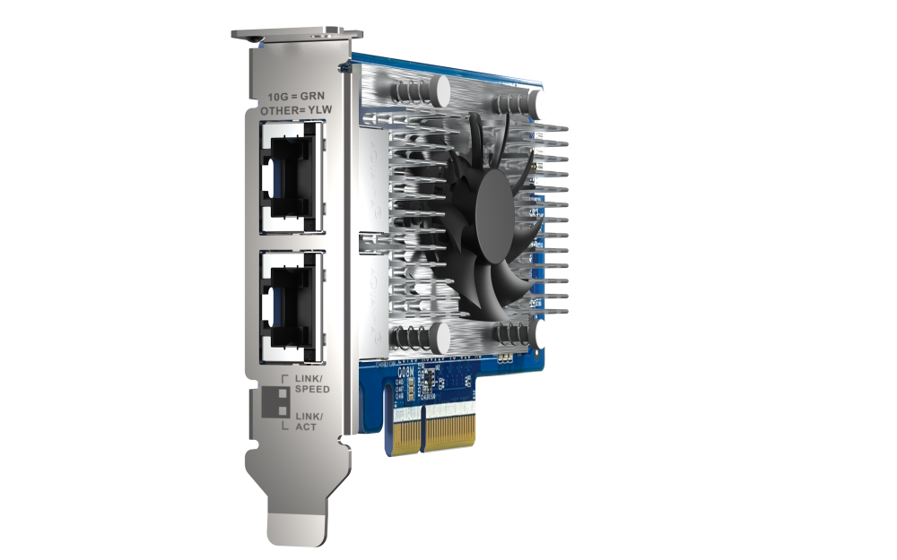 QNAP - QXG-10G2T-X710 - Dual-port (10GBASE-T) 10GbE network expansion card, Intel X710, PCIe Gen3 x4