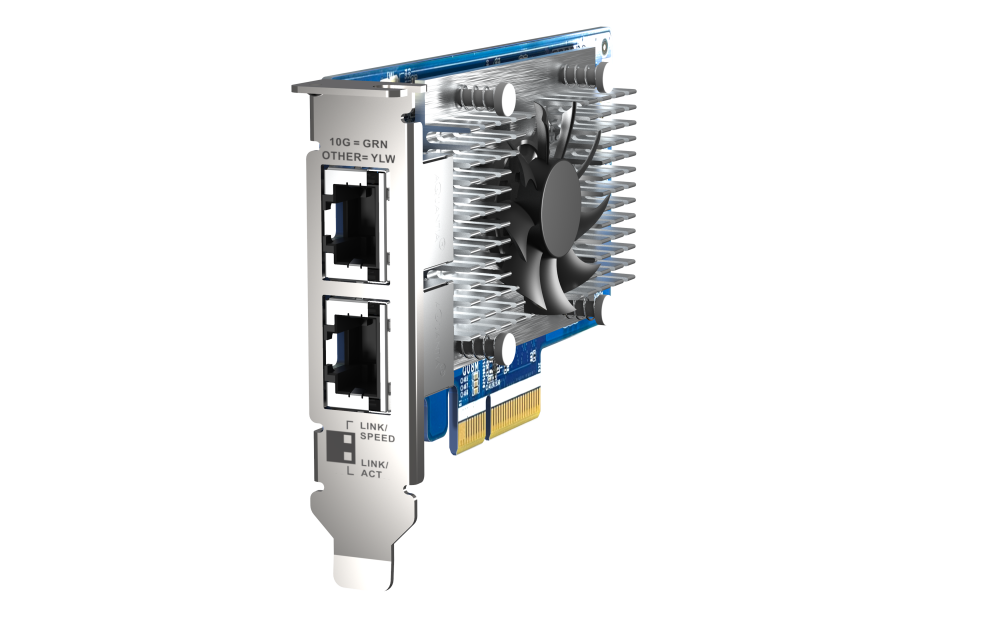 QNAP - QXG-10G2T-X710 - Dual-port (10GBASE-T) 10GbE network expansion card, Intel X710, PCIe Gen3 x4