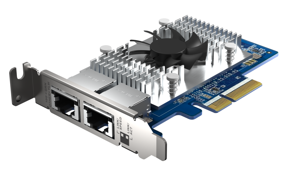 QNAP - QXG-10G2T-X710 - Dual-port (10GBASE-T) 10GbE network expansion card, Intel X710, PCIe Gen3 x4