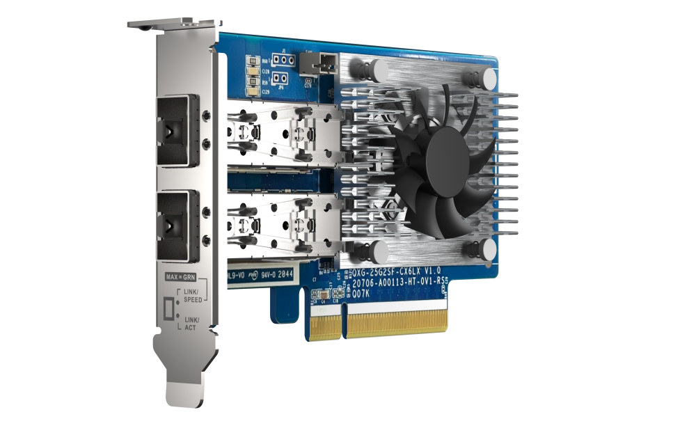 QNAP - QXG-25G2SF-CX6 - Dual-port SFP28 25GbE Network Expansion Card