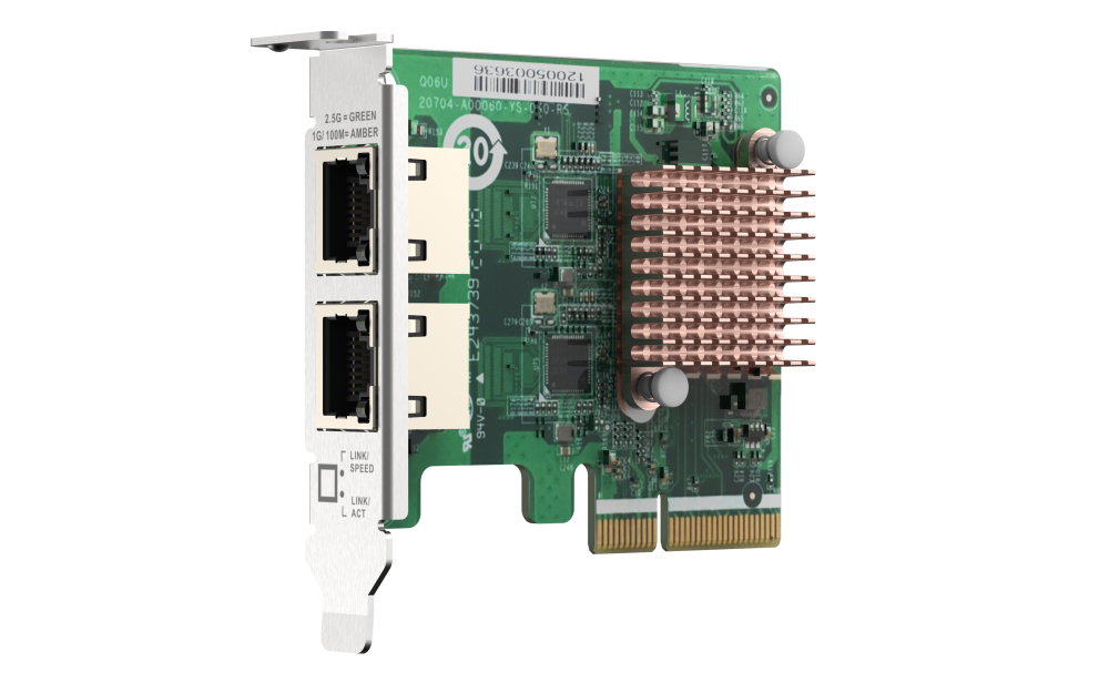 QNAP - QXG-2G2T-I225 - Dual port 2.5GbE 4-speed Network card