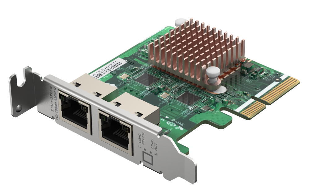 QNAP - QXG-2G2T-I225 - Dual port 2.5GbE 4-speed Network card