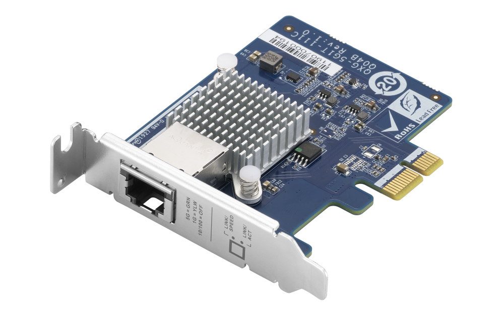 QNAP - QXG-5G1T-111C - 5GbE multi-Gig expansion card;Aquantia AQC111C