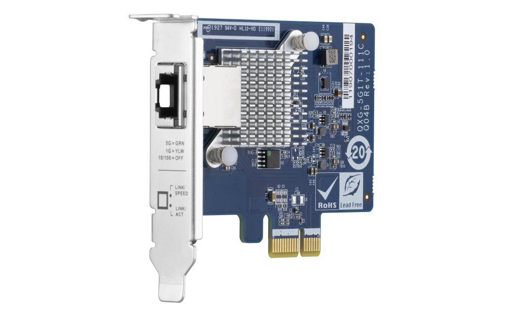 QNAP - QXG-5G1T-111C - 5GbE multi-Gig expansion card;Aquantia AQC111C