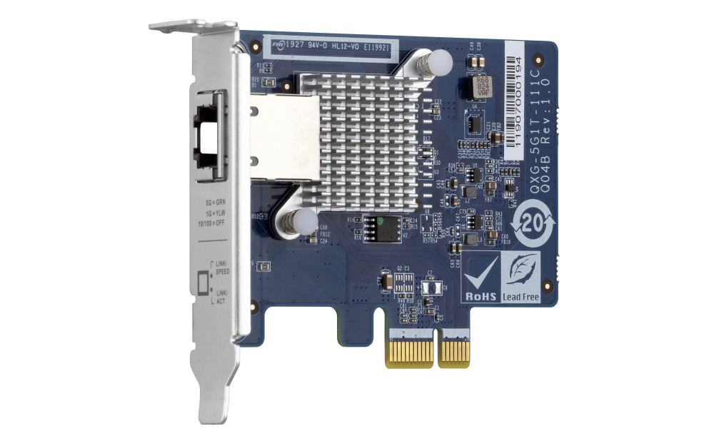 QNAP - QXG-5G1T-111C - 5GbE multi-Gig expansion card;Aquantia AQC111C