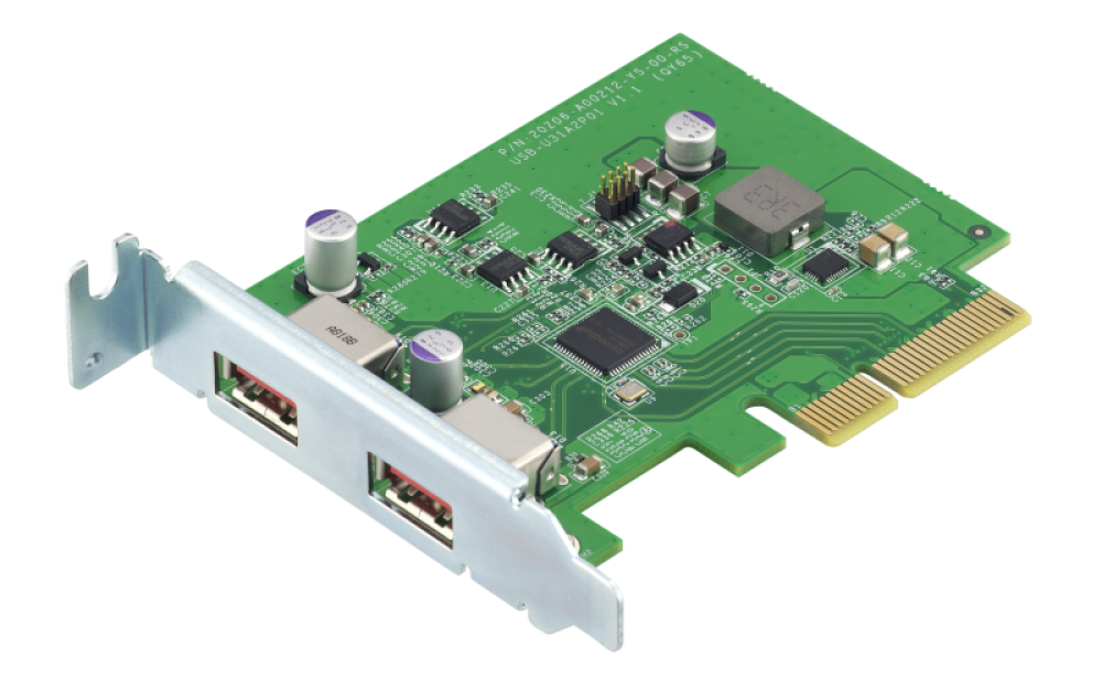 QNAP - QXP-10G2U3A - USB 3.2 Gen 2 dual-port PCIe expansion card