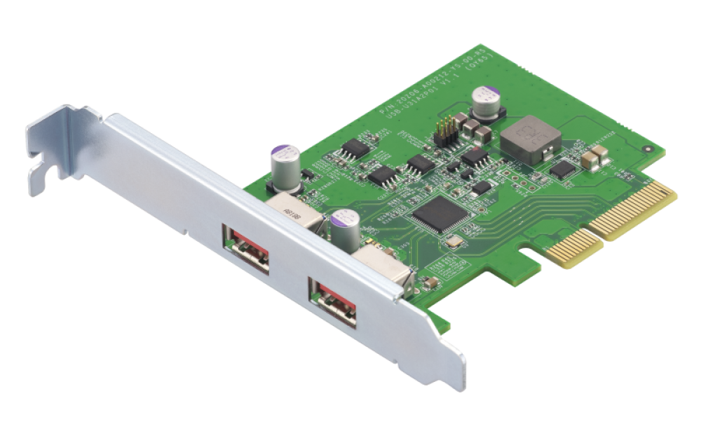 QNAP - QXP-10G2U3A - USB 3.2 Gen 2 dual-port PCIe expansion card